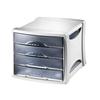 Confronta prezzi Cassettiera IntegoEsselte - blu traslucido - 4 cassetti