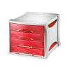 Confronta prezzi Cassettiera Intego Esselte - rosso traslucido - 4 cassetti