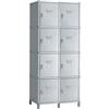Casellario a 8 box Cosmet - 77x45x180 cm - grigio chiaro