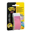 Etichette riposizionabili in rotolo Post-It - 25,4 mm x 10,1 m - rosa