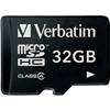 Flash memory card Verbatim - Micro SDHC Class 4 - 32 GB - 44008