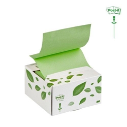 Dispenser Post-it® Z-Note riciclato - 76x76 mm - bianco / verde