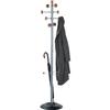 Appendiabiti Woody Alba - 8 ganci - H 180 - Ø 38 cm cm - grigio e legno