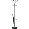 Appendiabiti Vienna Alba - 12 ganci - H 175 - Ø 38 cm cm - grigio e legno