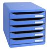 Cassettiera Big Box Plus Exacompta - blu ghiaccio - 5 cassetti
