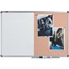 Lavagna magnetica Nobo - linea Duo Elipse - bianco/sughero - 60x90 cm