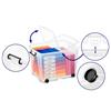 Contenitori con coperchio Smart Box Strata - Con ruote - 48,5x60x41,5 cm - 75 l
