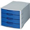 Cassettiera Monitor HAN - grigio/blu - 4 cassetti