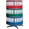 Archiviatore girevole Unico Favorit - Ø 80 cm - H 130 cm - 3 ripiani - grigio