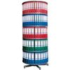 Archiviatore girevole Unico Favorit - Ø 80 cm - H 205 cm - 5 ripiani - grigio