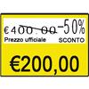 Etichette Sconto Prezzatrice Printex - Giallo - (conf. da 10 pezzi)