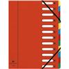 Classificatori Harmonika® Exacompta - 24x32cm - 12 tasti - rosso - (pezzo singolo)