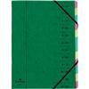 Classificatori Nature Future® Exacompta - 24,5x32 cm - 12 tasti - 4 colori assortiti - (conf. da 8 pezzi)