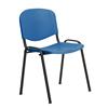 Sedia visitatore in polipropilene LineaFabbrica - blu - (conf. da 4 sedie)