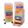 Cassettiere multicolor Jolly Niji - 5 cassetti senza ruote - 26x34x44 cm