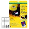 Etichette in poliestere Avery - bianco - 64,6x33,8 mm - 24 et/ff (conf. 240 pezzi)