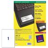 Etichette adesive in poliestere Avery - argento - 210x297 mm  - 1 et/ff (conf. 20 pezzi)