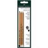 Matite artistiche PITT Faber Castell - nero, bianco morbido e bianco medio (conf. 3 pezzi)