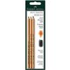 Matite artistiche PITT Faber Castell - sanguigno, seppia chiaro e seppia scuro (conf. 3 pezzi)