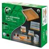 Set da scrivania in rete metallica e legno Lebez - argento