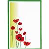Lavagnetta Decò Sgs - 50x35 cm - papaveri cornice verde