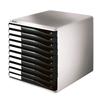 Cassettiera Post-set Leitz - grigio/nero - 10 cassetti