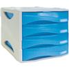 Cassettiera Smile Arda - blu traslucido - 4 cassetti