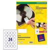 Etichette antimanomissione Avery - Ø 40 mm - 24 et/ff (conf. 480 pezzi)