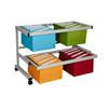 Carrello a due livelli per cartelle sospese Elba - 81x67,5x44 cm - grigio chiaro - 100333275