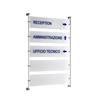 Targa a parete Tecnostyl - 60x15 cm - bisatinato - TP001BS