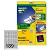 Etichette adesive Avery removibili - 25,4x10 mm (conf. 4725 pezzi)
