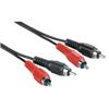 Cavo 2 RCA M / 2 RCA M, 1,5metri Hama - 2 - Cavo audio 2RCA Maschio - nero/rosso - 1,5 metri - 43316