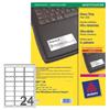 Etichette in poliestere Avery - non rimovibili - 63,5x33,9 mm - 24 et/ff (conf. 480 pezzi)