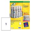 Etichette adesive in poliestere Avery - bianco - 210x297 mm  - 1 et/ff (conf. 20 pezzi)