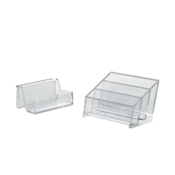 Porta biglietti da visita Tecnostyl Acrylic - 3 scomparti - trasparente