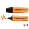 Evidenziatori Stabilo Boss Original - punta a scalpello - 2/5 mm - arancio (conf. 10 pz)