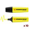 Evidenziatori Stabilo Boss Original - punta a scalpello - 2/5 mm - giallo (conf. 10 pz)