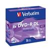 DVD+R Jewel case Verbatim - 8,5 Gb - DL - 8x (conf. da 5 pezzi)
