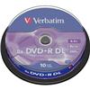 DVD+R Spindle Verbatim - 8,5 Gb - DL - 8x (conf. da 10 pezzi)