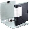 Raccoglitore Active Plus Prestige 180° Leitz - 2 anelli a D - nero ebano/azzurro ghiaccio