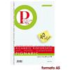 Ricambi rinforzati Pignaric - A5 - a quadretti 4 mm 4M (conf. 40 fogli)
