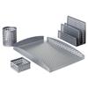 Set scrivania in metallo traforato Tecnostyl - argento