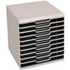 Cassettiera Modulo A4 Multiform - grigio/nero - 10 Cassetti Cassettiera Modulo A4 Multiform - grigio/nero - 10 Cassetti