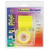 Nastro evidenziatore Memograph + dispenser - 50mm x 10m - giallo
