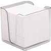 Blocco cubo trasparente 5 Star - bianco - con dispenser