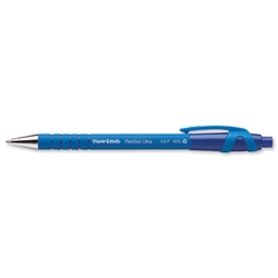 Paper Mate Flexgrip Retractable Ball Pen Fine 0.8mm Tip 0.3mm Line Blue Ref S0190303 [Pack 12]