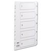 Concord Commercial Dividers Europunched 1-5 Clear Tabs A4 - 08101