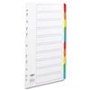 Concord Commercial Dividers Europunched 10-Part Coloured - l08801