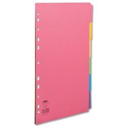 Concord Bright Subject Dividers Europunched 6-Part A4 Assorted Ref 50799