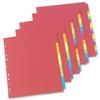 Concord Contrast Subject Dividers Europunched 12-Part A4 - 50999